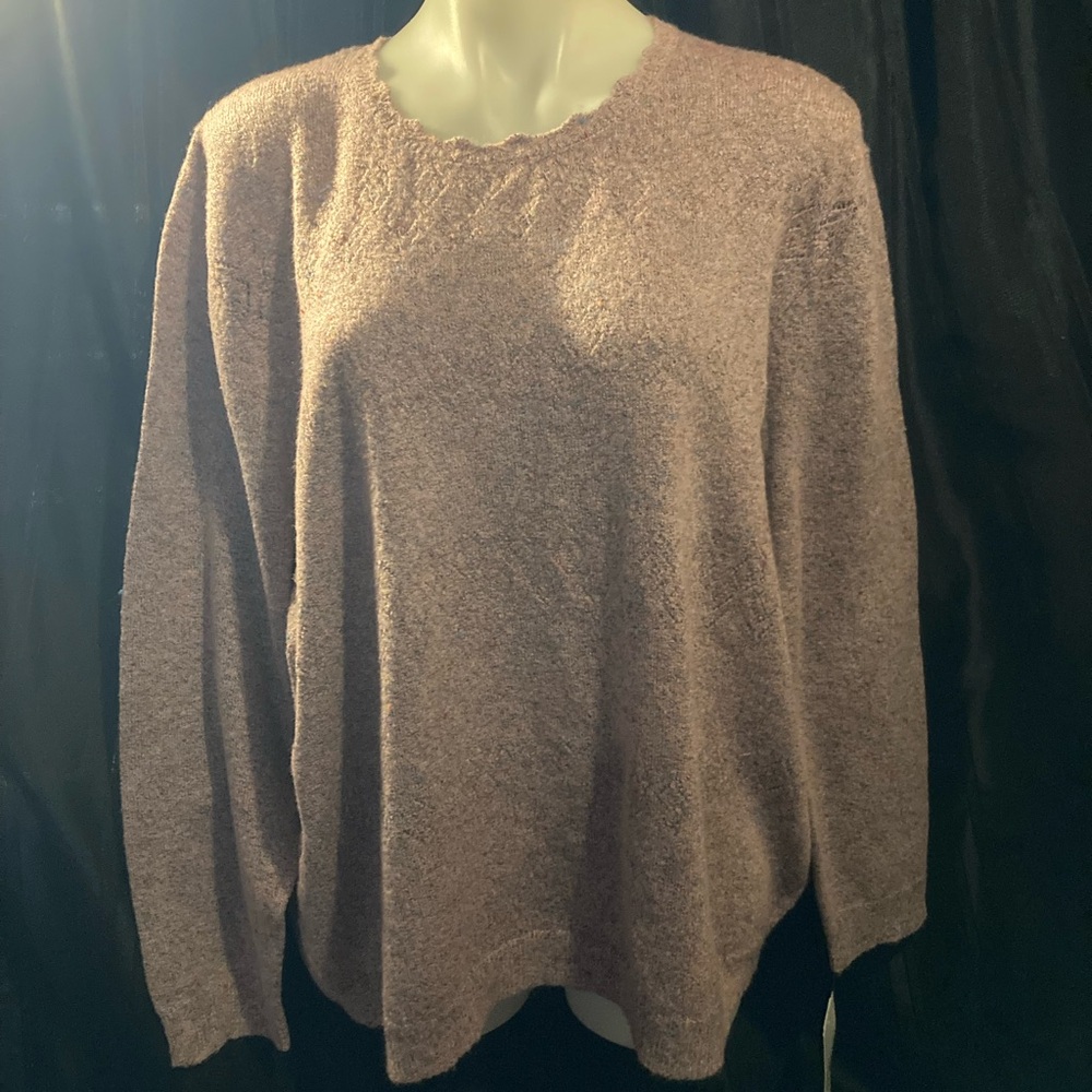 Alfred Dunner Dusty Rose Crewneck Sweater